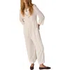 Free People Shiloh Cotton & Linen Jumpsuit In Ivory