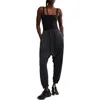 Free People Shiny Happy Tank Jumpsuit In Black