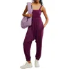 Free People Shiny Happy Tank Jumpsuit In Purple