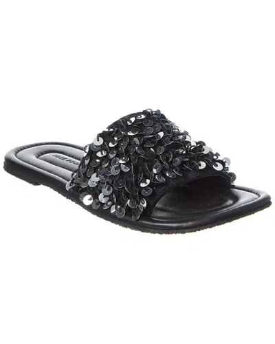 Free People Shipwrecked Leather Slide Sandal In Black