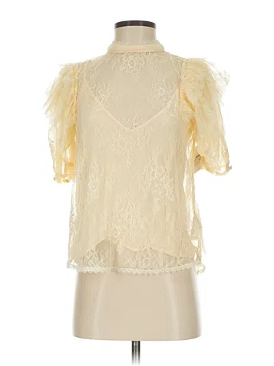 Free People Short Sleeve Blouse In Brown