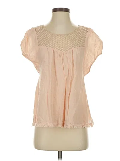 Pre-owned Free People Short Sleeve Blouse In Pink