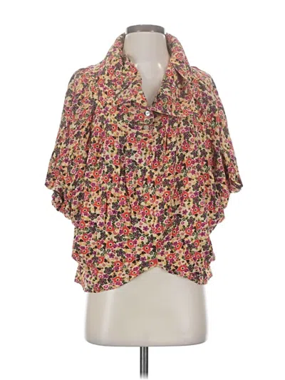 Pre-owned Free People Short Sleeve Blouse In Pink