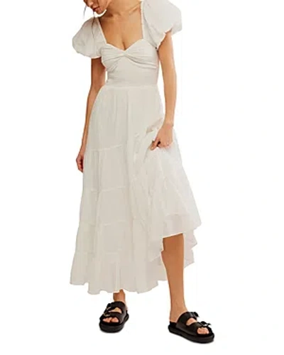 Free People Short Sleeve Sundrenched Maxi Dress In White