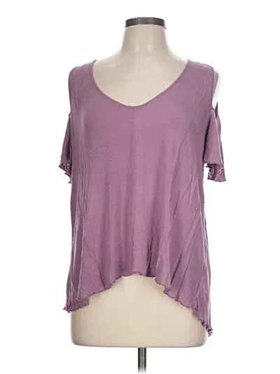 Pre-owned Free People Short Sleeve T-shirt In Purple