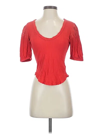 Pre-owned Free People Short Sleeve T-shirt In Red