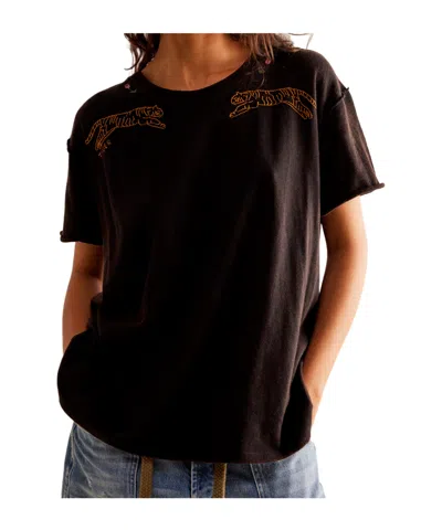 Free People Short-sleeved T-shirt In Night Combo