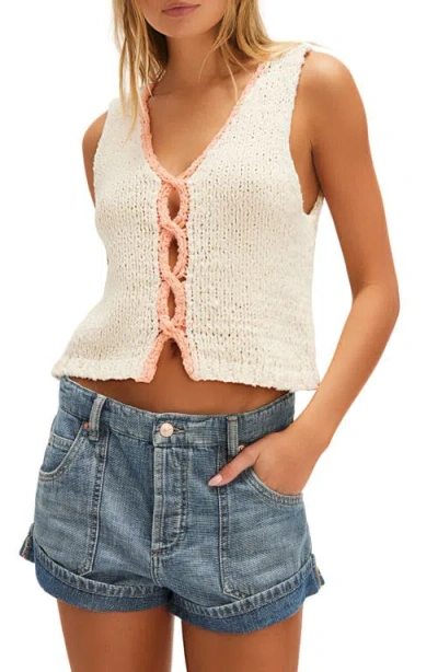 FREE PEOPLE FREE PEOPLE SICILY SLEEVELESS CUTOUT SWEATER