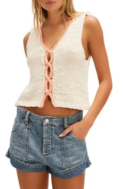 FREE PEOPLE FREE PEOPLE SICILY SLEEVELESS CUTOUT SWEATER