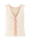 Free People Sicily Sweater Shell With Contrast Centre Seam In Neutral