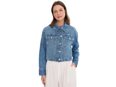 Free People Side To Side Jacket Women's Jacket River Wash: Sm (women's 4-6) In Blue