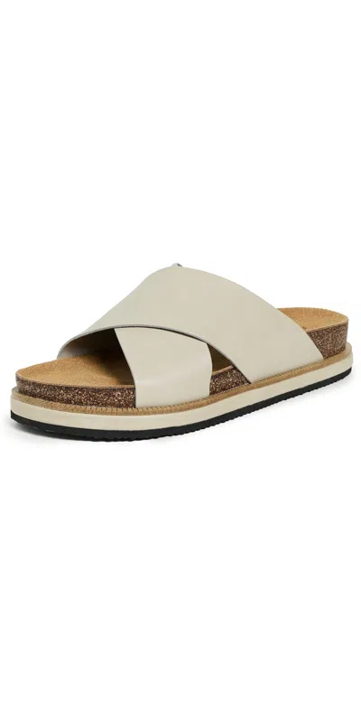 Free People Sidelines Footbed Sandals Dove Grey