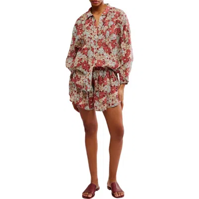 Free People Sienna Button-up Shirt & Skort Set