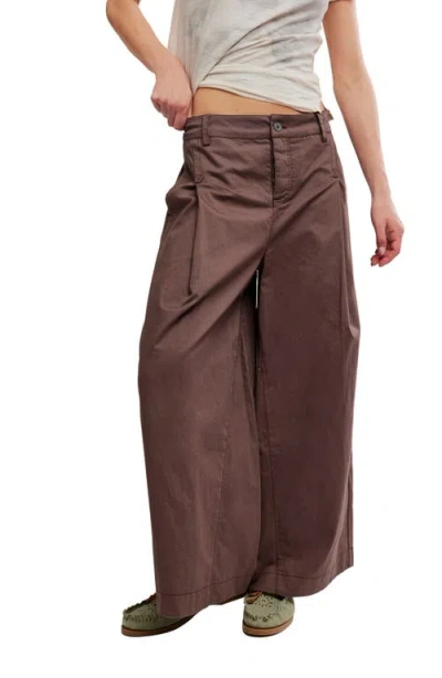Free People Silverlake Wide Leg Chino Pants In Gray