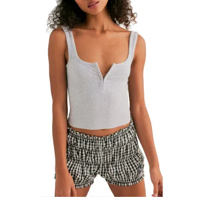 Free People Simply Soft Cotton Blend Tank In Gray