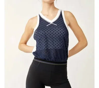 Free People Slam Dunk Tank In Midnight Navy Combo In Blue