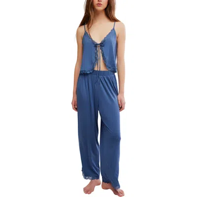 Free People Sleepless Summer Pajamas In Blue