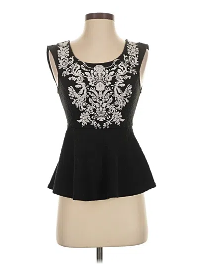 Pre-owned Free People Sleeveless Blouse In Black