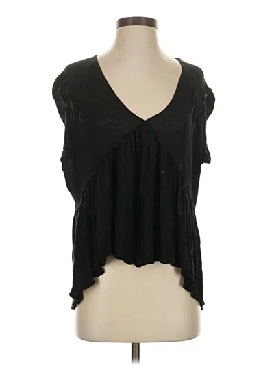 Pre-owned Free People Sleeveless Blouse In Black