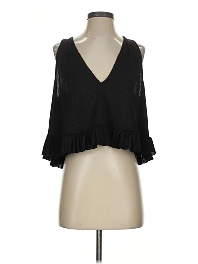 Pre-owned Free People Sleeveless Blouse In Black