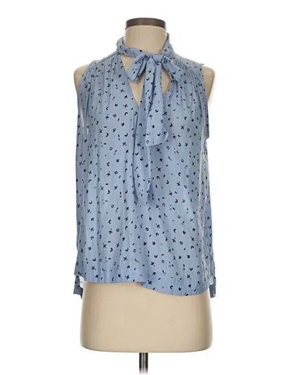 Pre-owned Free People Sleeveless Blouse In Blue