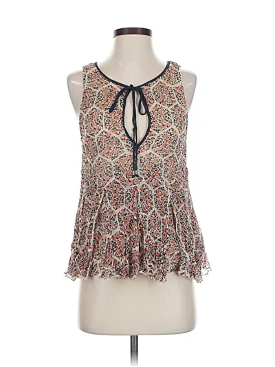 Pre-owned Free People Sleeveless Blouse In Brown