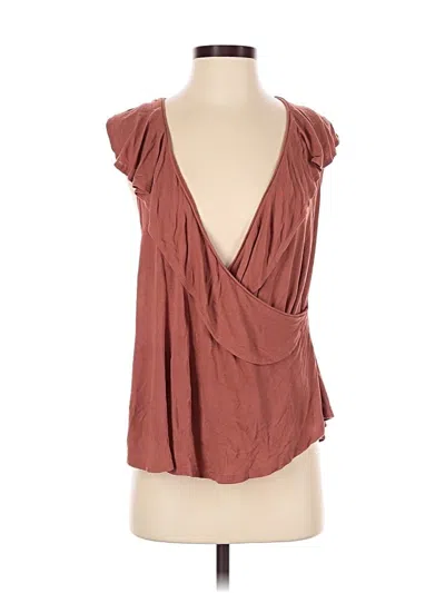 Pre-owned Free People Sleeveless Blouse In Brown
