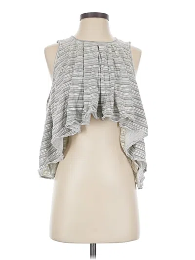 Pre-owned Free People Sleeveless Blouse In Gray