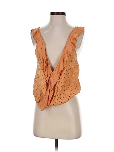 Pre-owned Free People Sleeveless Blouse In Orange