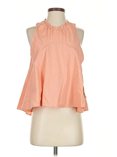 Pre-owned Free People Sleeveless Blouse In Orange