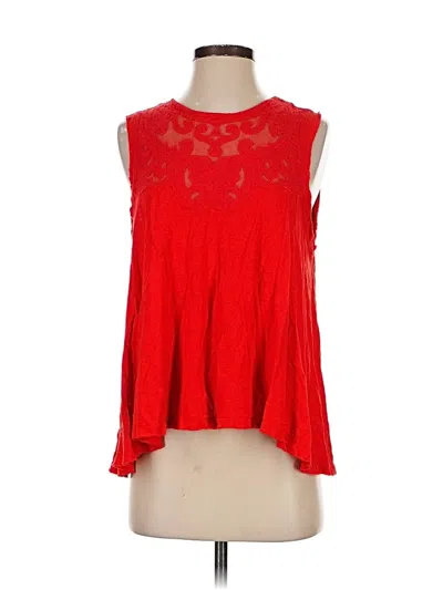 Pre-owned Free People Sleeveless Blouse In Red