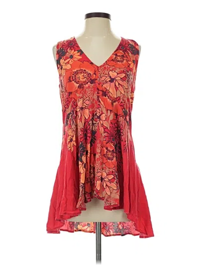 Pre-owned Free People Sleeveless Blouse In Red