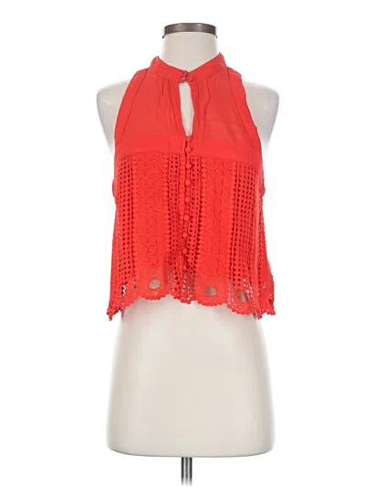 Pre-owned Free People Sleeveless Blouse In Red