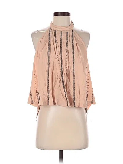 Pre-owned Free People Sleeveless Blouse In Tan