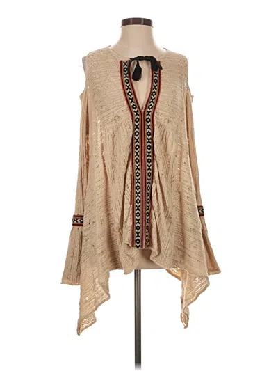 Pre-owned Free People Sleeveless Blouse In Tan