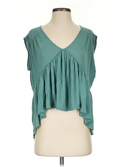 Pre-owned Free People Sleeveless Blouse In Teal
