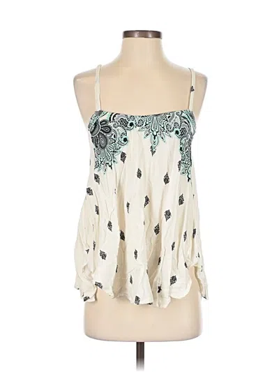 Pre-owned Free People Sleeveless Blouse In White