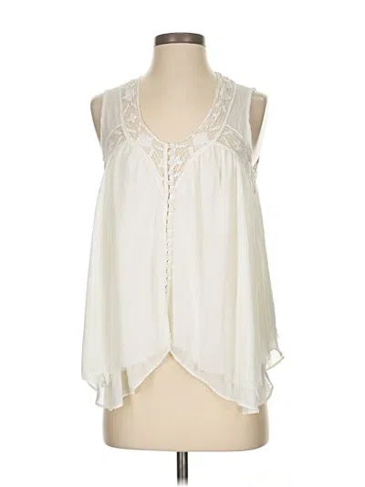 Pre-owned Free People Sleeveless Blouse In White