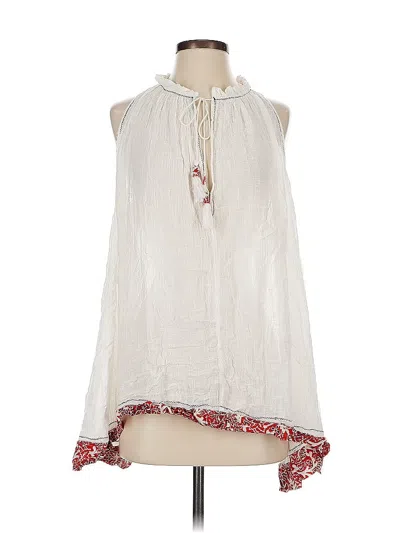 Pre-owned Free People Sleeveless Blouse In White
