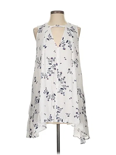Pre-owned Free People Sleeveless Blouse In White