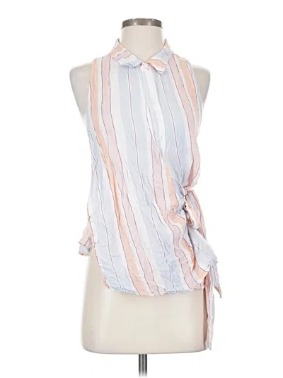 Pre-owned Free People Sleeveless Button Down Shirt In Pink