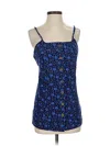 Free People Sleeveless Top Blue Strapless Neckline Tops In Blue