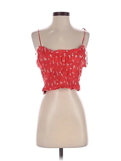 Free People Sleeveless Top Red Sweetheart Neckline Tops