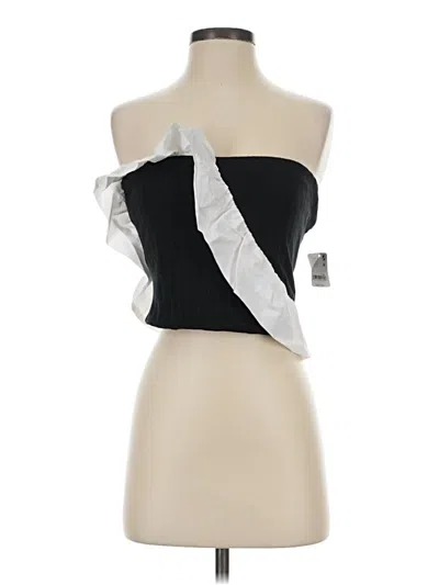 Free People Sleeveless Top Silver Strapless Neckline Tops