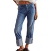 Free People Slim Shade Jeans In True Blue In Blue
