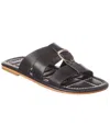 Free People Sloan Buckle Leather Sandal In Black