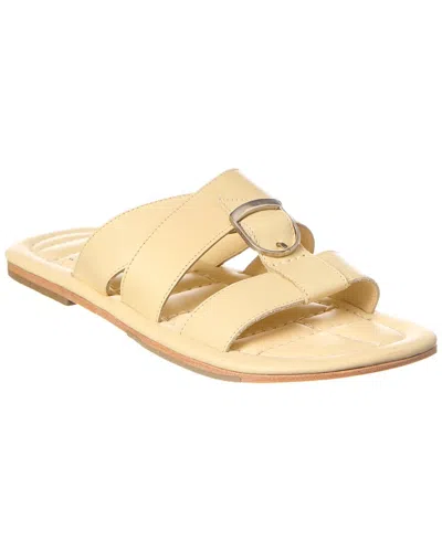 Free People Sloan Buckle Leather Sandal In White