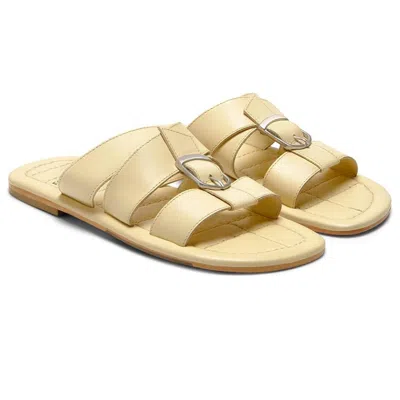 Free People Sloan Sandals Wobuttermilk Slip On Open Toe Slide Zogg1418 In Yellow