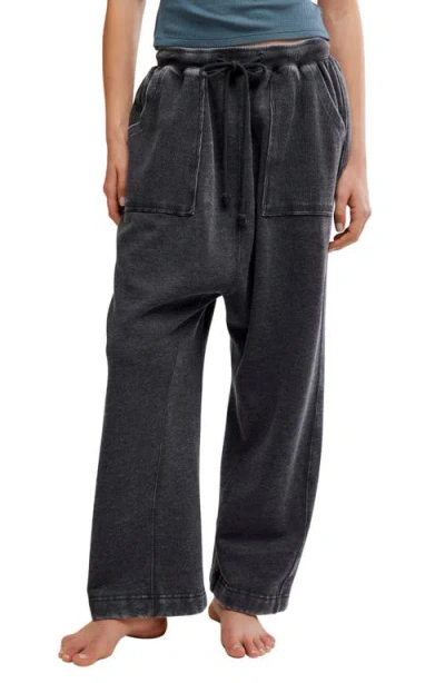Free People Slow It Down Balloon Pants In Black