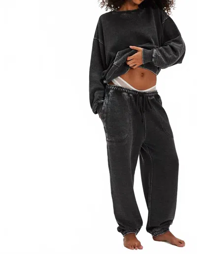 Free People Slow It Down Jogger In Black